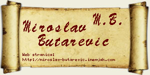 Miroslav Butarević vizit kartica
